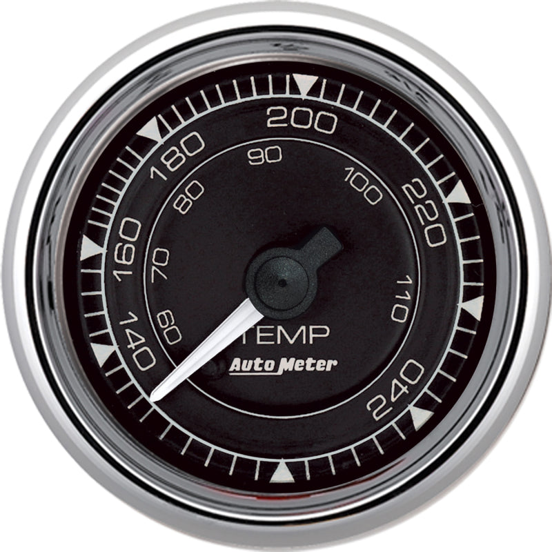 AutoMeter 9732 Autometer Chrono 2-1/16in 240 Degree Temperature Mechanical Gauge - Chrome