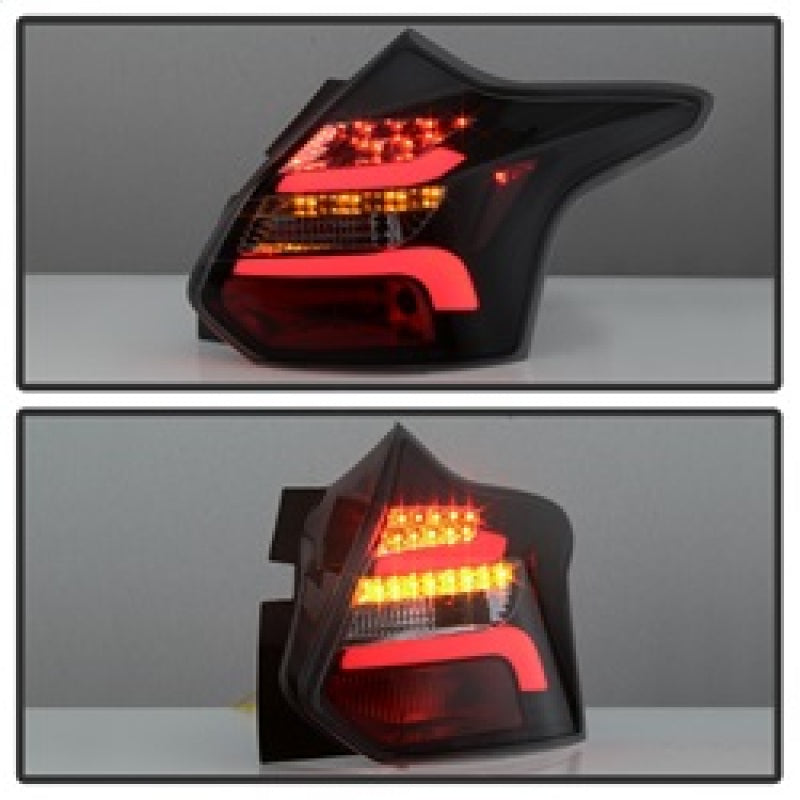 Spyder 5085146 fits Ford 12-14 Focus 5DR LED Tail Lights - Black Smoke (ALT-YD-