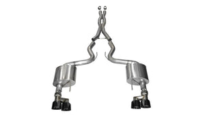 CORSA Performance 14335BLK Corsa 2015-2017 fits Ford Mustang GT 5.0 3in Cat Back Exhaust Black Quad Tips (Xtreme)