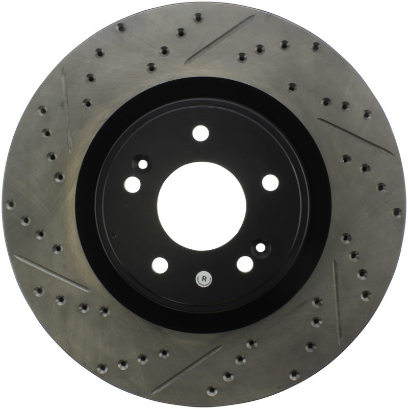 Stoptech 127.51036R 10 Hyundai Genesis Coupe w/ Factory Brembo Slotted & Drilled Right Front Rotor