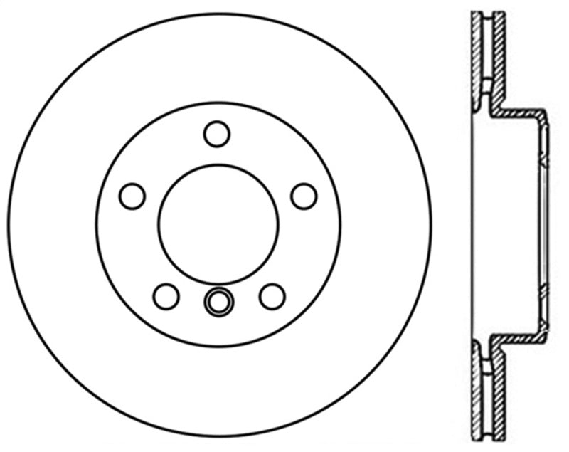 Stoptech 126.34108CSR Sport Slotted (CRYO) 10-15 BMW X1 Front Right Rotor