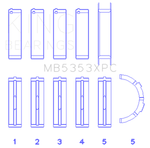 KING KINGMB5353XPC.026 fits KING MB5353XPC.026 Engine Bearings fits Ford 281 4.