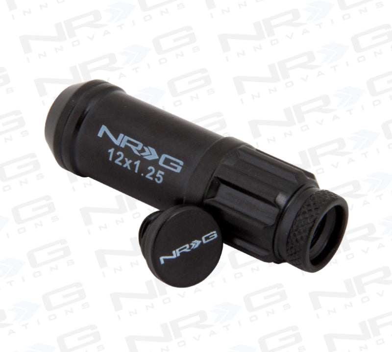 NRG LN-LS710BK-21 LN-LS710BK-21 700 Series M12 X 1.25 Steel Lug Nut w/Dust Cap