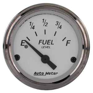 AutoMeter 1906 AutoMeter Gauge Fuel Level 2-1/16in. 240 Ohm(e) to 33 Ohm(f) Elec American Platinum