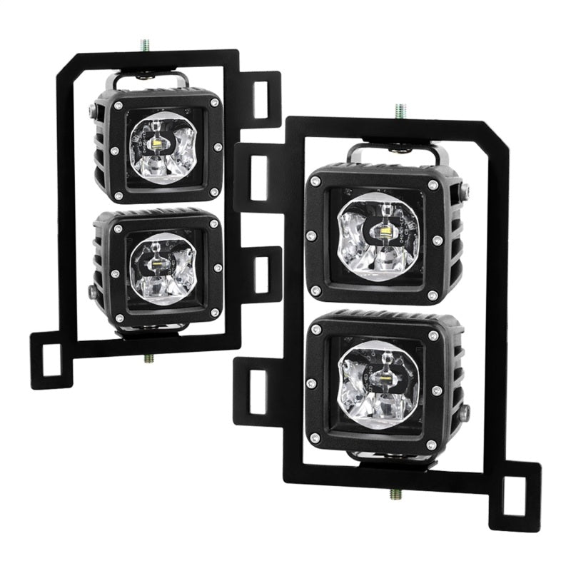Spyder 9045424 fits Dodge 13-20 Ram 2018 1500 Only Full LED Fog Lights W/Bracke