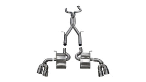 CORSA Performance 14770 Corsa 2016-2024 fits Chevy Camaro SS 6.2L Xtreme+ 2.75in Cat-Back Dual Rear Exit w/ Twin 4in PolishedTips