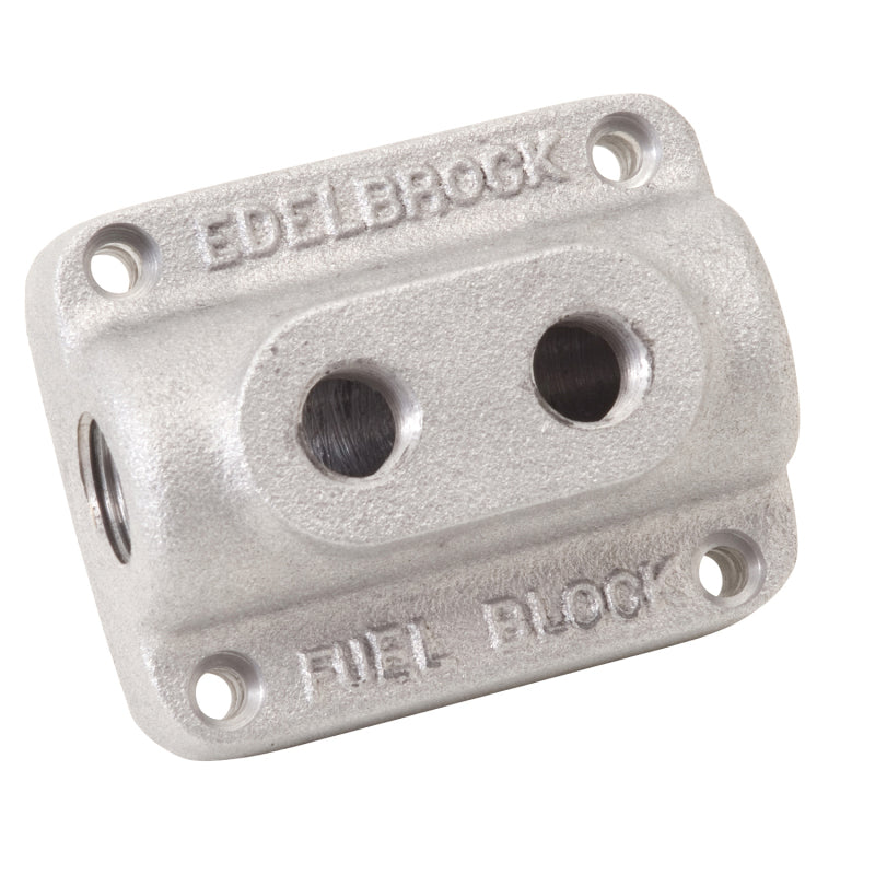 Edelbrock 1280 Fuel Block Dual Carburetor As Cast