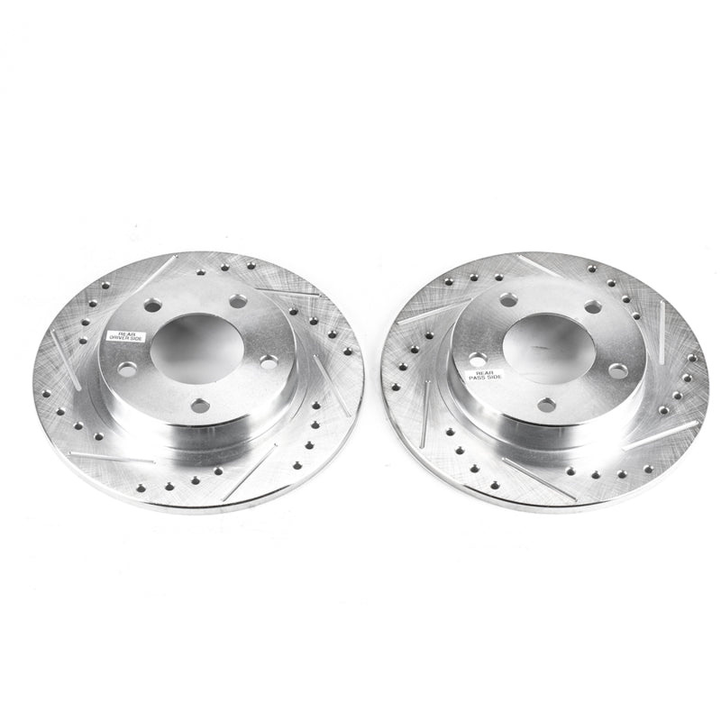 PowerStop fits Ford 93-97 Probe Rear Evolution Drilled & Slotted Rotors - Pair