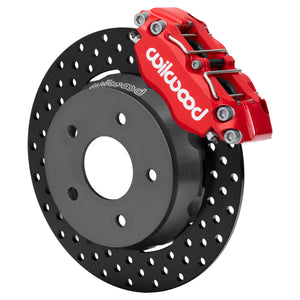 Wilwood 140-18059-DR 22-24 Polaris RZR Turbo/ Pro R 5-Lug Front Big Brake Kit - Drilled Rotors Red