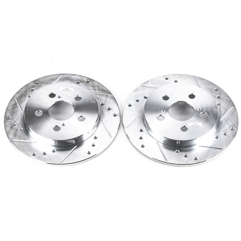 PowerStop fits Lexus 11-13 CT200h Rear Evolution Drilled & Slotted Rotors - Pair