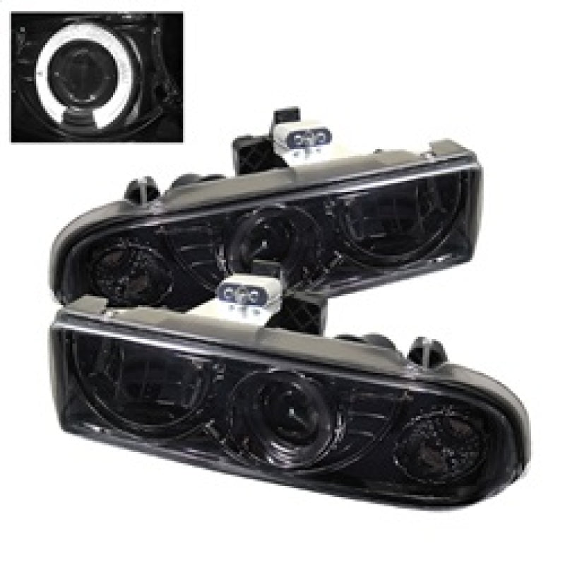 Spyder 5009562 fits Chevy 98-04 S10 Projector Headlights LED Halo Smke - Low H1