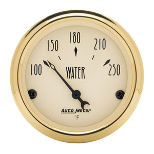 AutoMeter 1538 AutoMeter Gauge Water Temp 2-1/16in. 250 Deg. F Elec Golden Oldies