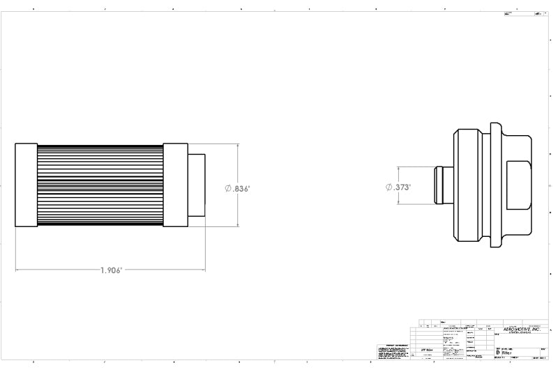 Aeromotive  12603 Replacement 40 Micron Fabric Element (for 12303 Filter Assembl