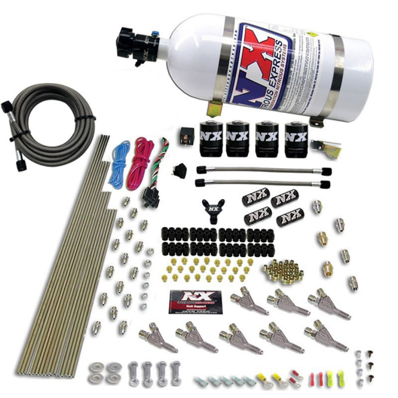 Nitrous Express 80016EFI-10 8 Cyl EFI SSV Nozzle Nitrous Kit w/10lb Bottle