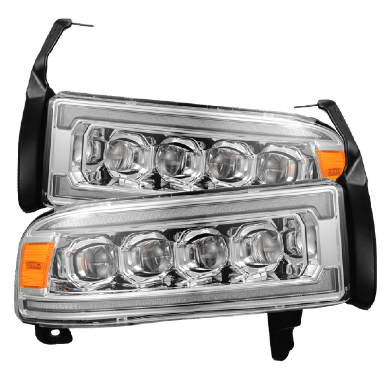 AlphaRex 880351 94-01 fits Dodge Ram 1500 NOVA LED Headlights Chrome w/ Activ. Light Seq. Signal and SB DRL