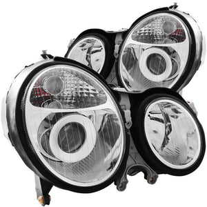 ANZO 121086 1999-2002 fits Mercedes Benz E Class W210 Projector Headlights Chrome