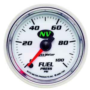 AutoMeter 7363 Autometer 52.4mm Full Sweep Electric Fuel Pressure Gauge