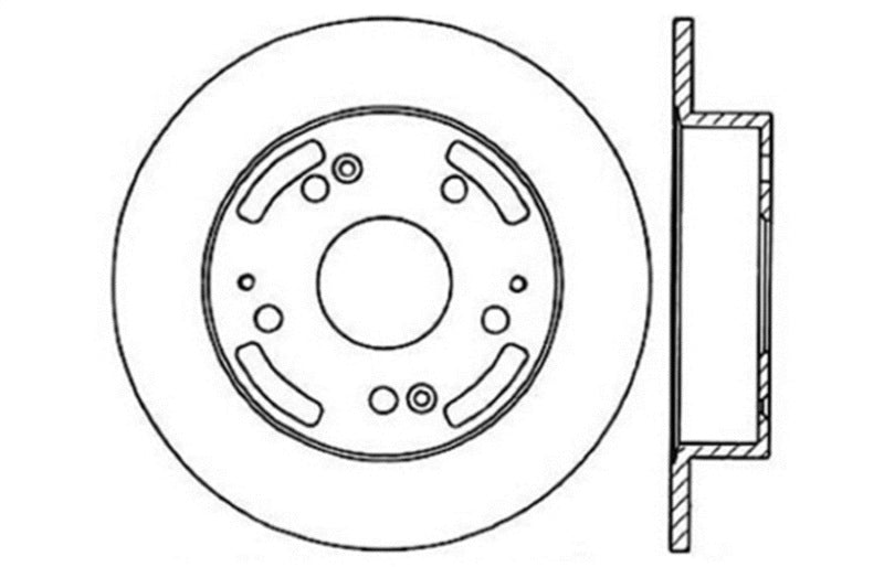 Stoptech 128.40042R 97-01 Integra Type R/02-06 RSX/RSX Type S / 98-02 Honda Accord Drilled Right Rear Rotor