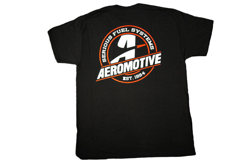 Aeromotive 91124 Standard Logo Black/Red T-Shirt - Small