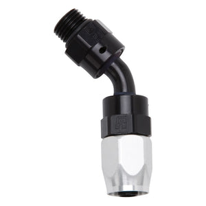 Russell 612443 Performance Hose End #6 Hose to #6 Radius Inlet Port 45 Deg Blk/Clr