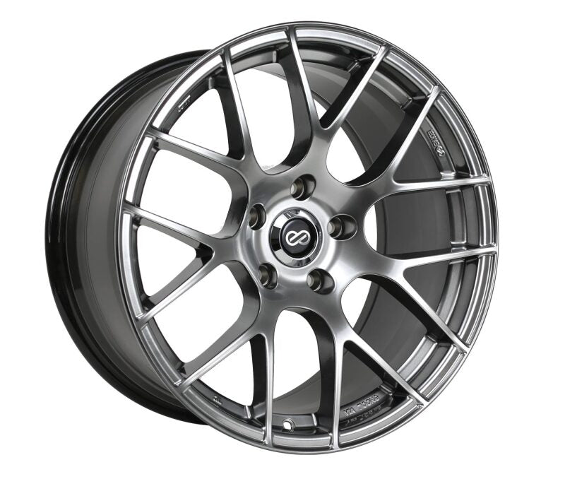 Enkei 467-980-1242HS Raijin 19x8 42mm Inset 5x120 Bolt Pattern 72.6 Hub Bore Hyper Silver Wheel