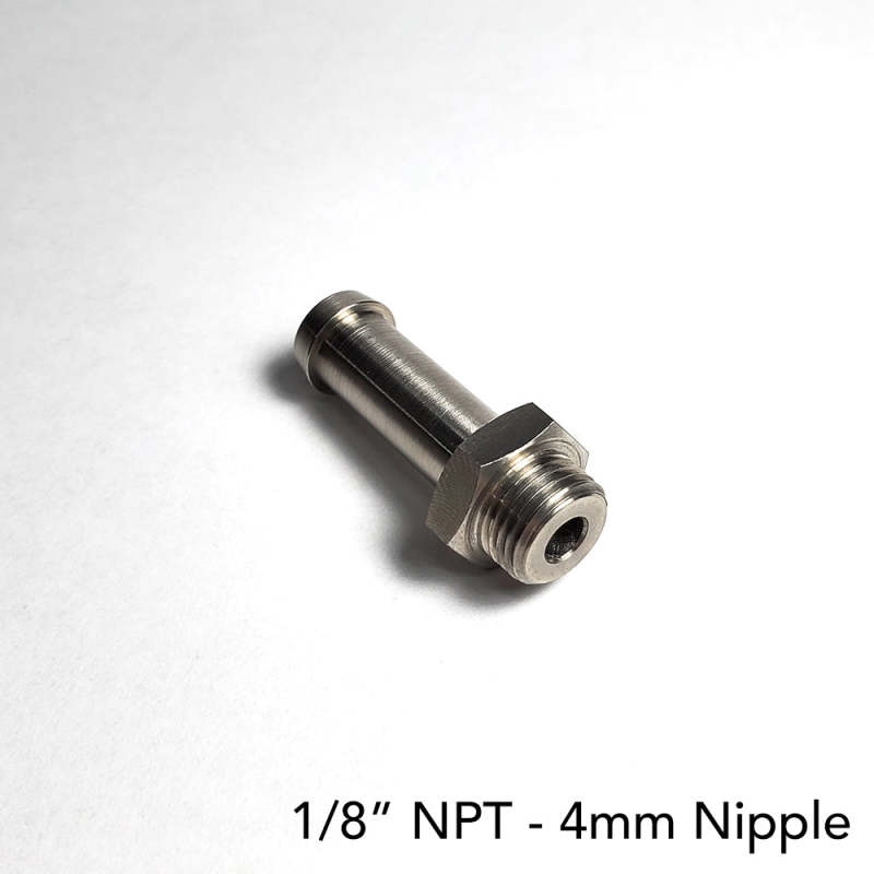 Ticon 124-04001-1032 Industries 4mm Nipple Type 32mm OAL 1/8in NPT Fitting