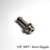 Ticon 124-04001-1032 Industries 4mm Nipple Type 32mm OAL 1/8in NPT Fitting