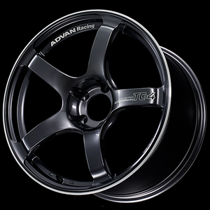 Advan YAD8G45EGMR TC4 18x8 +45 5x114.3 Racing Gun Metallic and Ring Wheel