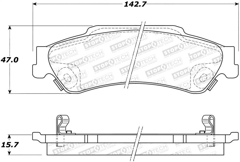 Stoptech 305.0729 Street Select Brake Pads