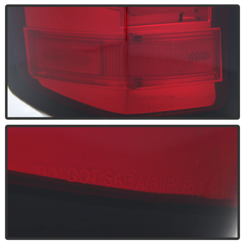 Spyder 5080011 fits Chevy 14-16 1500 Light Bar LED Tail Lights Red Clear ALT-YD