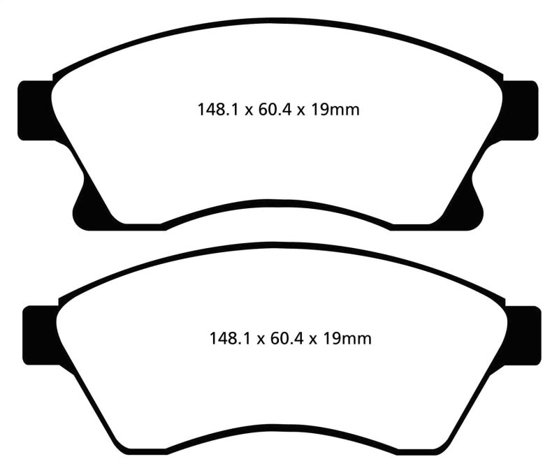 EBC DP22065 11+ fits Chevrolet Cruze 1.4 Turbo (10.9 inch front rotor) Greenstuff Front Brake Pads