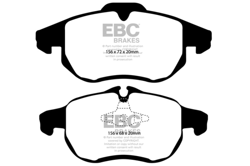 EBC DP21414 03 fits Saab 9-3 2.0 Turbo (Arc) Greenstuff Front Brake Pads