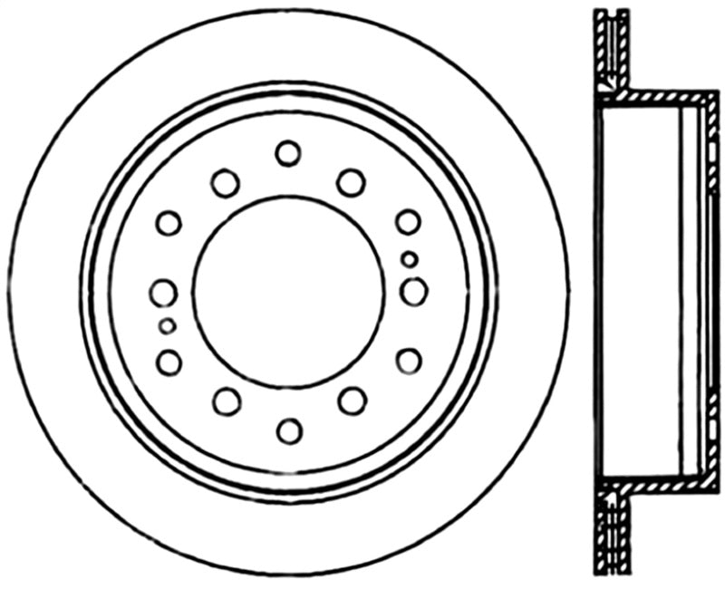 Stoptech 126.44128CSR 01-07 Toyota Sequoia/03-09 4 Runner / 03-09 Lexus GX470 Slotted Right Rear CRYO-STOP Roto