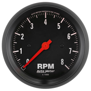 AutoMeter 2699 Autometer Z Series 85mm Electronic 8000 rpm Tachometer Gauge