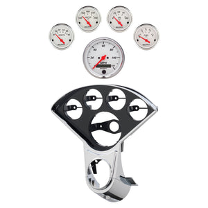 AutoMeter 2208-03 Autometer Arctic White Direct Fit Dash Kit 55-59 fits Chevy Truck (1 x 3-3/8in. / 4 x 2-1/16in.)