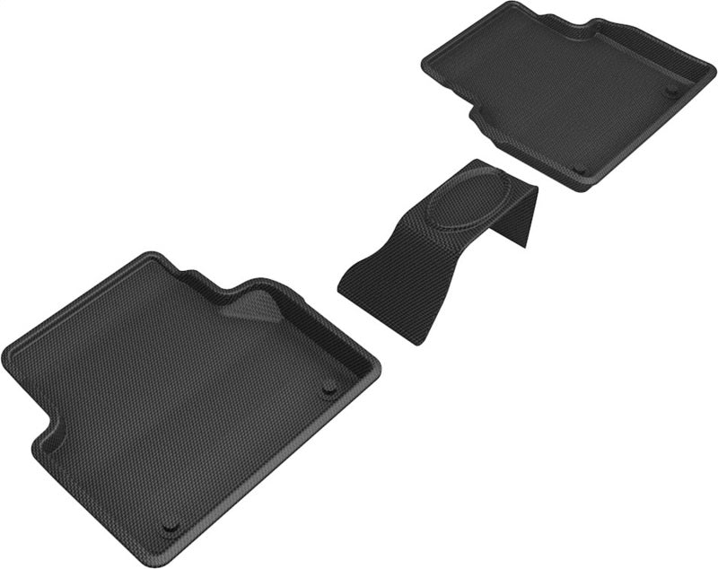 3D MAXpider L1AD05421509 fits Audi 19-23 A6/A7 / 21-24 RS6/RS7 Kagu 2nd Row Floormats - Black