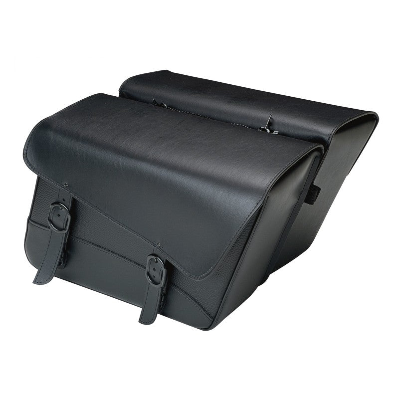 Willie 59589-00 & Max Universal Black Jack Large Slant Saddlebag Set (16 in L x 11 in H x 6.5 in W) - Black