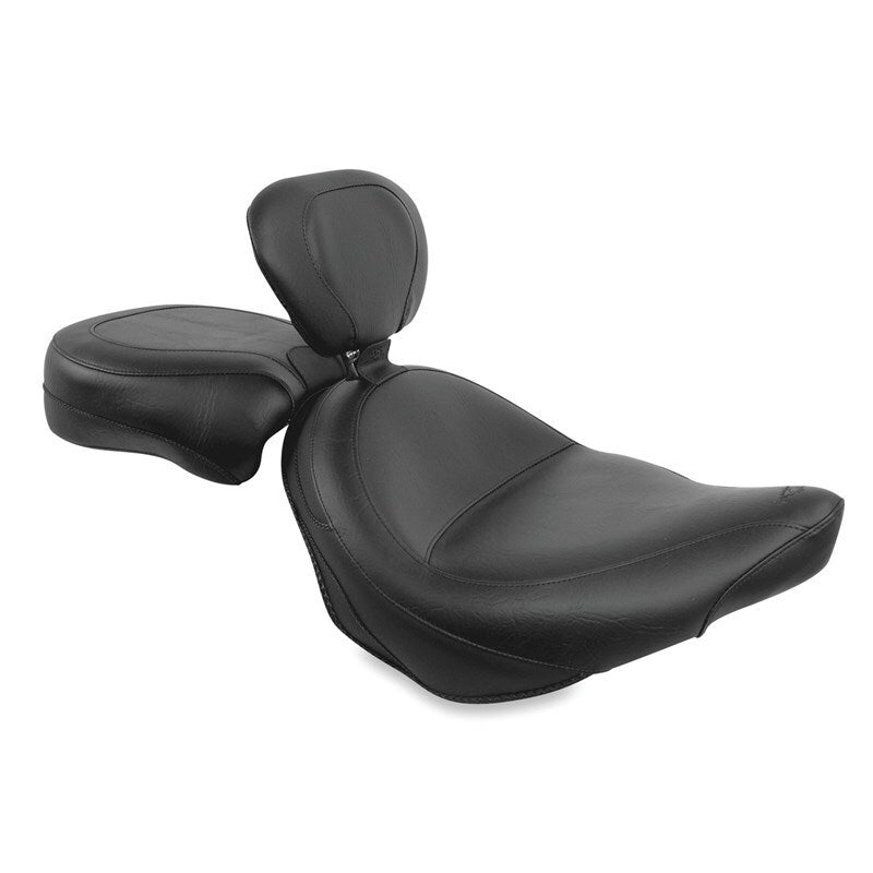 Mustang 79381 fits Victory 03-17 Vegas/ Kingpin, 05-07 8-Ball Touring 2PC Seat w/ Driver Backrest - Black