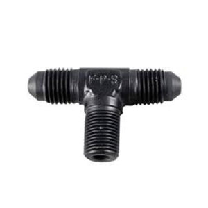Fragola 482506-BL -6AN Tee 1/4 NPT On The Side - Black