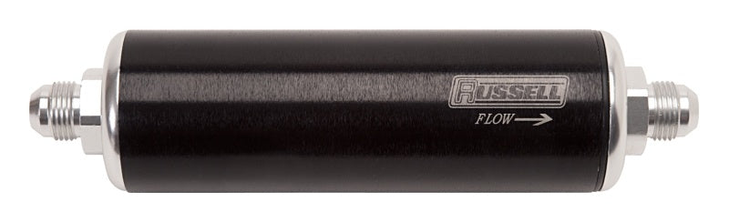 Russell 649213 Performance Black/Silver Anodized Aluminum (8-1/4in Length -10 to -6 male inlet/outlet)