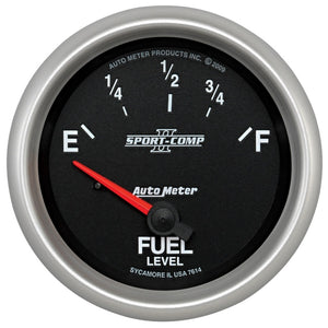 AutoMeter 7614 Autometer Sport-Comp II 2-5/8in Short Sweep Electronic 0-90ohms Fuel Level Gauge