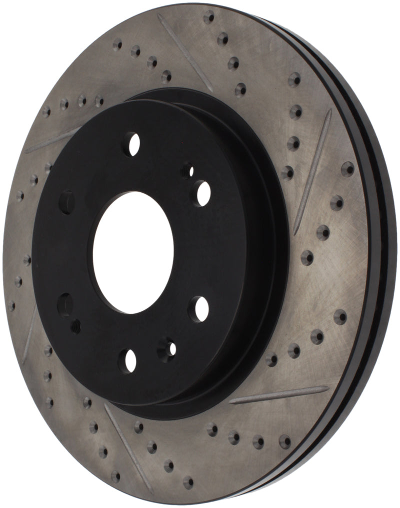 Stoptech 127.66057R 05-10 GMC Sierra 1500 (w Rear Drum) / 07-09 GMC Yukon Front Right Slotted & Drilled Rotor