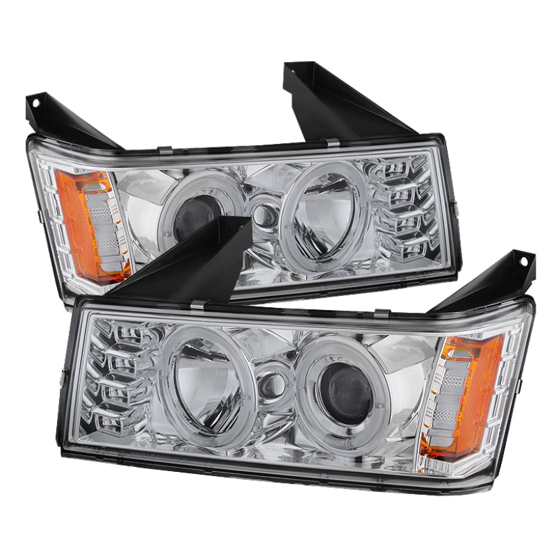 Spyder 5074157 fits Chevy 04-12 Colorado Projector Headlights Halogen- LED Halo