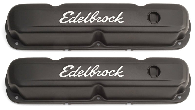 Edelbrock 4473 Valve Cover Signature Series fits Chrysler 1965-1991 318-340-360 CI V8 Black