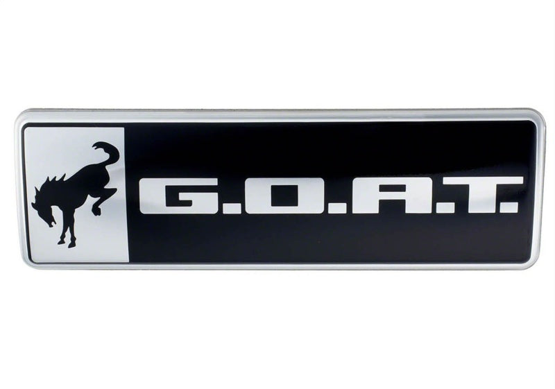 fits Ford Racing M-1447-GOAT Bronco/Bronco Sport G.O.A.T. Badge - Black/Chrome