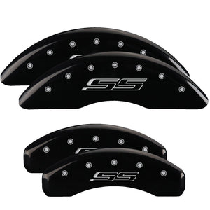 MGP 14241SSS5BK 4 Caliper Covers Engraved Front & Rear Gen 5/SS Black finish sil