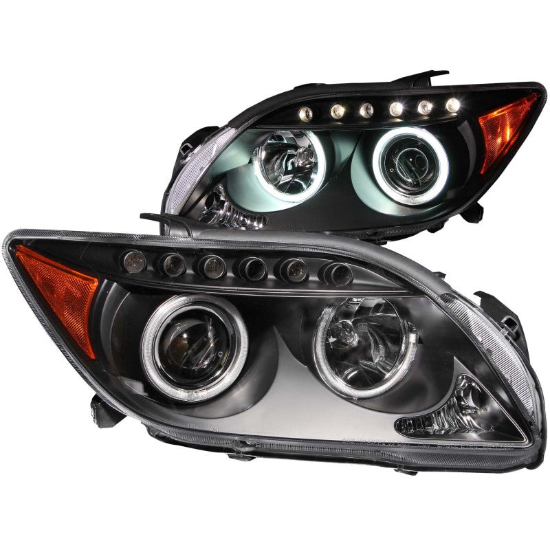 ANZO 121119 2010 fits Scion 05-20 Tc Projector Headlights w/ Halo Black (CCFL)