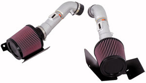 K&N Engineering 69-7071TS K&N 07-08 350z Dual Silver Typhoon Short Ram Intake