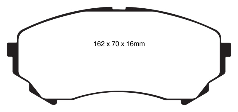 EBC DP21828 fits Cadillac 08-13 CTS 3.6 (315mm Rear Rotors) Greenstuff Front Brake Pads