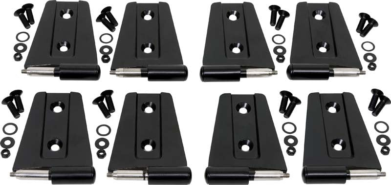 Kentrol 50576 fits Jeep 07-18 Wrangler JK Door Hinge Set 8 Pieces 4 Door - Powdercoat Black